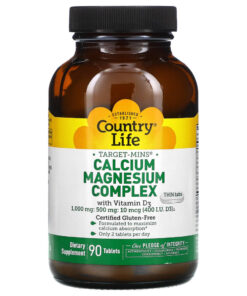 Country Life, Target-Mins Calcium Magnesium Complex with Vitamin D3, 90 Tablets
